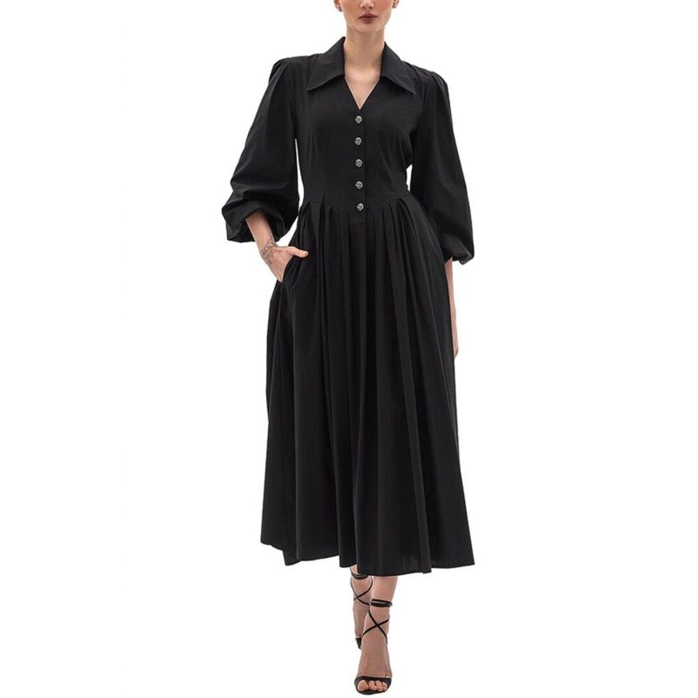 Bgl Womens  Shirt Dress, Black